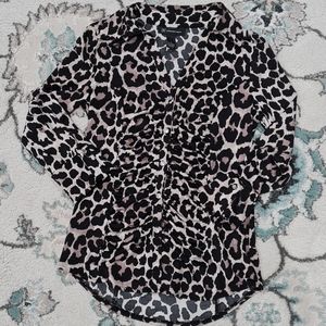 INC cheetah blouse size small